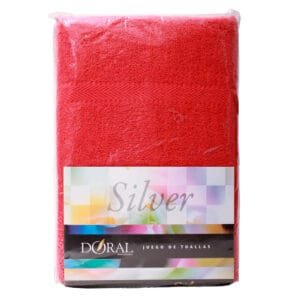 Juego toallas silver Doral – Rojo