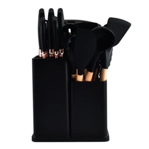 Set de Utensilios de cocina 19 Piezas Pro (mas grande y mejor calidad) -Negro