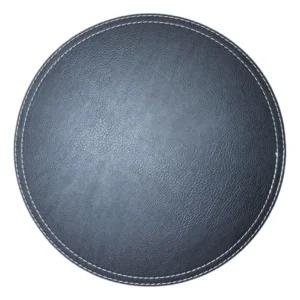 Individual Redondo Doral Eco Cuero Premium 38cm - Negro