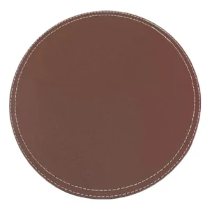 Individual Redondo Doral Eco Cuero Premium 38cm – Cafe