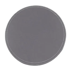 Individual Redondo Doral Eco Cuero Premium 38cm – Gris