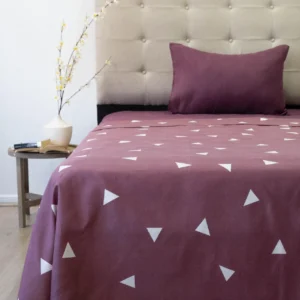 Juego de Sábanas Burdeo Aterciopeladas Compose TOMISA 1.5 Plazas