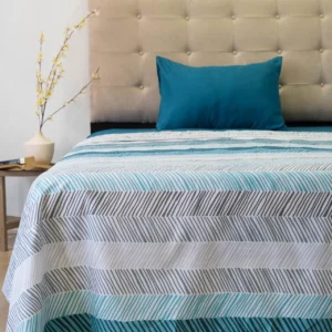 Juego de Sábanas Turquesa Aterciopeladas Compose TOMISA 1.5 Plazas