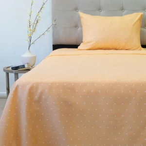 Juego de Sábanas Aterciopeladas Amarillo 210 Hilos TOMISA 1.5 Plazas