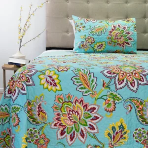 Cubrecama Quilt Plaza y Media Bordado Stitchy 170×240 cm – Doral D003