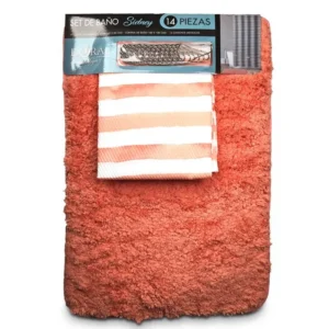 Set de baño 14 piezas Sidney - Salmon