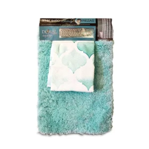 Set de Baño 14 Piezas Sidney Verde Agua Acuarella – Doral