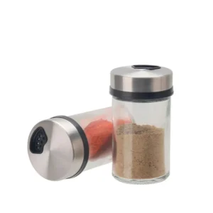 Set de 2 Especieros de Vidrio con Tapa Metálica – Quality Design