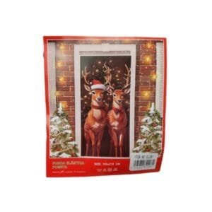 Funda Navideña para Puerta 100×210 cm – Decoración de Navidad, Cubierta Festiva Reutilizable para Entradas, Salas y Oficinas
