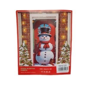 Funda Navideña para Puerta 100×210 cm – Decoración de Navidad, Cubierta Festiva Reutilizable para Entradas, Salas y Oficinas