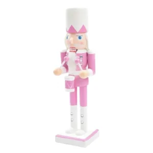 SOLDADO CASCANUECES ROSA TAMBORILERO 30CM