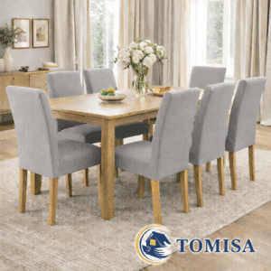 Set de 6 Fundas Elásticas para Silla Tomisa ajustables - Gris