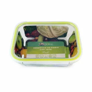 Hermético de Vidrio Rectangular Con Tapa Fresh 1050 ML – Doral