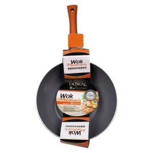 Wok Aluminio Salmón S/Tapa 22 Cms Montecarlo Doral
