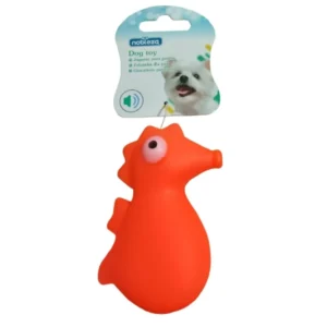 Juguete para Perros con Sonido en Forma de Caballo de Mar | Juguete Interactivo Resistente - Naranjo