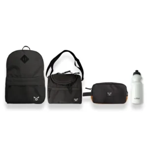 Pack Escolar Moose Black Colors | Mochila + Botella 600 ml + Lonchera + Estuche