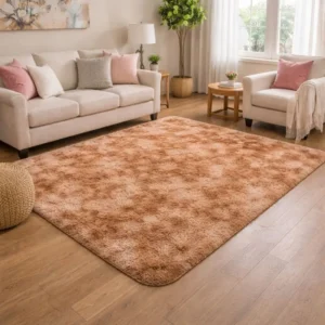 Alfombra Tomisa Extra Suave 150 x 200 cm Antideslizante y Lavable - Marrón