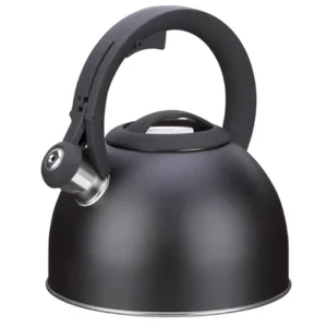 Tetera Doral Minerva 3 Litros – Acero Inoxidable con Silbato – Negra