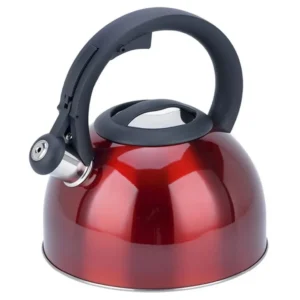 Tetera Doral Minerva 3 Litros – Acero Inoxidable con Silbato – Roja