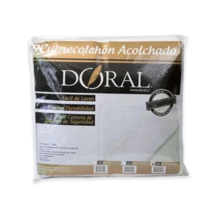 Cubrecolchón Doral Seersucker Blanco 2 Plazas 150x200 cm – Fresco y Ajustable