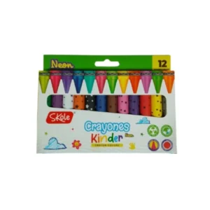 Crayones Kinder Neon Skole 12 Piezas