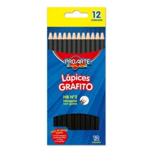Lápices de Grafito HB Nº2 con Goma Hexagonales – Pack x12 para Escritura y Dibujo