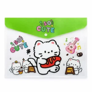 Carpeta Sobre de Plástico con Botón | Bolsa Transparente con Diseño 35 x 25 cm