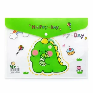 Carpeta Sobre de Plástico con Botón | Bolsa Transparente con Diseño 35 x 25 cm