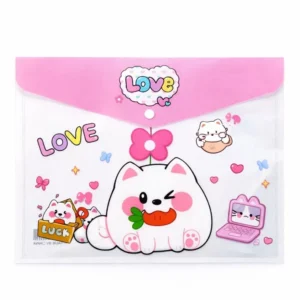 Carpeta Sobre de Plástico con Botón | Bolsa Transparente con Diseño 35 x 25 cm