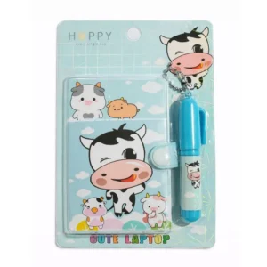 Libreta Pequeña 7x6 cm con Broche y Mini Lápiz | Cuaderno Cute Diseño Animado