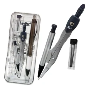 Kit Geométrico Skoller 7 Piezas con Compás, Juego Geométrico y Portaminas