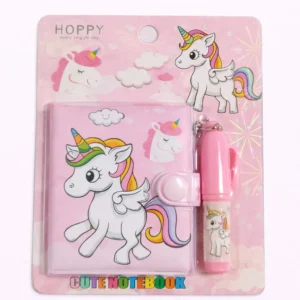 Libreta Pequeña 7x6 cm con Broche y Mini Lápiz | Cuaderno Cute Diseño Animado