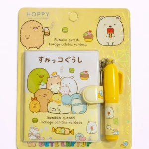 Libreta Pequeña 7x6 cm con Broche y Mini Lápiz | Cuaderno Cute Diseño Animado