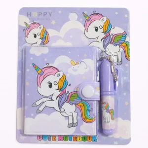 Libreta Pequeña 7x6 cm con Broche y Mini Lápiz | Cuaderno Cute Diseño Animado