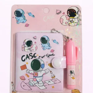 Libreta Pequeña 7x6 cm con Broche y Mini Lápiz | Cuaderno Cute Diseño Animado