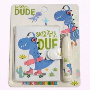 Libreta Pequeña 7x6 cm con Broche y Mini Lápiz | Cuaderno Cute Diseño Animado