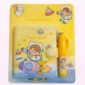 Libreta Pequeña 7x6 cm con Broche y Mini Lápiz | Cuaderno Cute Diseño Animado