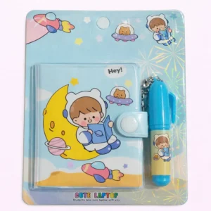 Libreta Pequeña 7x6 cm con Broche y Mini Lápiz | Cuaderno Cute Diseño Animado