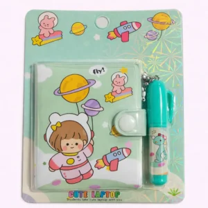 Libreta Pequeña 7x6 cm con Broche y Mini Lápiz | Cuaderno Cute Diseño Animado