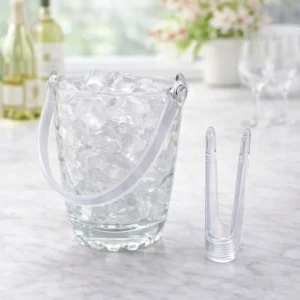 Hielera de Vidrio con Pinzas