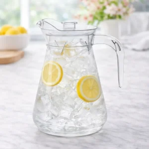 Jarrón de Vidrio Acrílico 1,3 Litros con Tapa | Resistente y Elegante