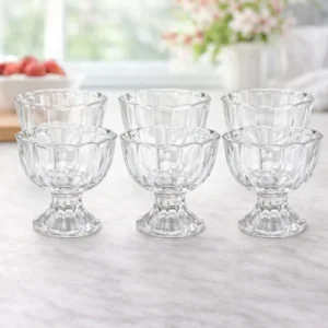 Set de 6 Copas de Helado de Vidrio 7 cm – Vasos para Postres y Helados