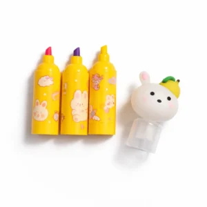 Mini Destacadores 3 en 1 Kawaii | Marcadores Fluorescentes Portátiles con Diseño Cute