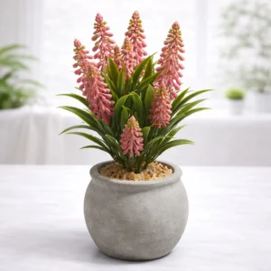 Planta Artificial Decorativa 25 x 15 cm – Planta Sintética Realista con Maceta para Interior