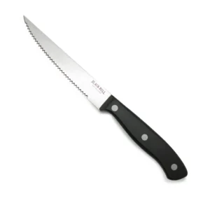 Cuchillo Steak Black Bull 4.5” | Acero Inoxidable con Filo Dentado y Mango Ergonómico