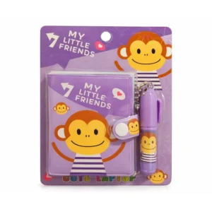 Libreta Pequeña 7x6 cm con Broche y Mini Lápiz | Cuaderno Cute Diseño Animado