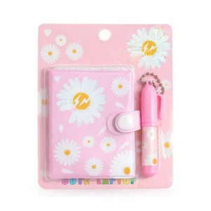 Libreta Pequeña 7x6 cm con Broche y Mini Lápiz | Cuaderno Cute Diseño Animado