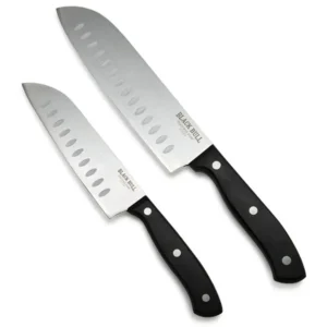 Set 2 Cuchillos Santoku Black Bull 7” + 5” | Acero Inoxidable Profesional