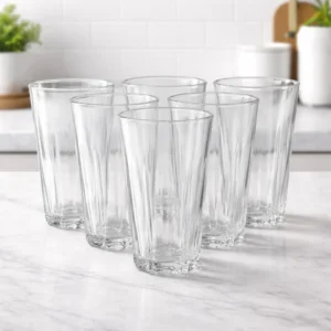 Set de 6 Vasos de Vidrio 310 ml | Vasos Altos
