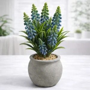 Planta Artificial Decorativa 25 x 15 cm – Planta Sintética Realista con Maceta para Interior